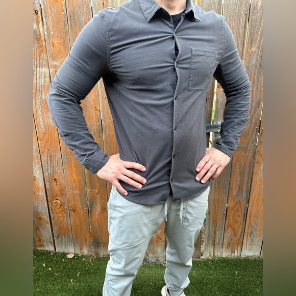 Lululemon long sleeve grey button up - Picture 8 of 16